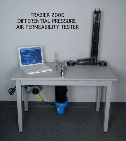 frazier air permeability tester|air permeability of press.